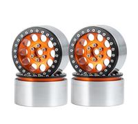 Jantes en aluminium beadlock, taille 22 pouces, compatibles avec Axial Wraith 90048, orange 4 pièces