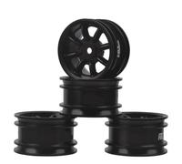Jantes en Aluminium for Voiture télécommandée Tamiya 1/10 Mini Cooper M05 Pro M06 M07 M08 M-Chassis SW-01 MF-01X MB-01, pièces de Mise à Niveau(Zwart)