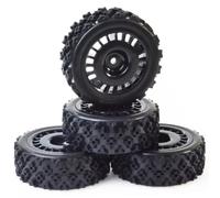 Jantes Pneu Rallye pour Tamiya pour TT02 XV01 02 DF03 pour HSP Rc | Pneus caoutchouc roues plastique pour 1/10 Pour rallye, offrant adhérence fiable maniabilité stable. RC Pneus Roues