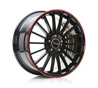 JANTES ROUES AVUS AC-M03 POUR VOLKSWAGEN PASSAT CC 8X19 5X112 BLACK RED LIN 7TJ