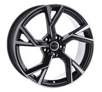 JANTES ROUES AVUS AF20 POUR VOLKSWAGEN TOUAREG 9.5X21 5X112 BLACK POLISHED WDO