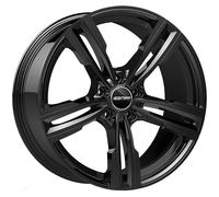 GMP Jantes Reven pour BMW Série 1 3 portes 7.5x17 5x120 Noir brillant 6GM