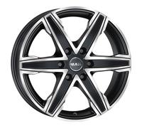 JANTES ROUES MAK KING6 POUR NISSAN NAVARA M1 7.5X17 6X114,3 ICE BLACK WC7