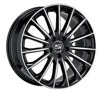 JANTES ROUES MSW 30 POUR BMW X1 7.5X18 5X112 BLACK FULL POLISHED GBFP 8CV