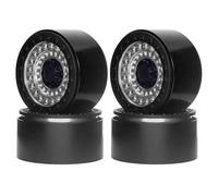 Jantes Roues Rc Pour Axial Pour SCX10 Pour TRX-4 D90 Pour Wraith 1/10 Lot De 4 Roues Beadlock En Aluminium De 2,2 Pouces De Rechange Et Accessoires Pour Mise À Niveau De Chenilles RC(Silver)