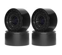 Jantes Roues Rc Pour Axial Pour SCX10 Pour TRX-4 D90 Pour Wraith 1/10 Lot De 4 Roues Beadlock En Aluminium De 2,2 Pouces De Rechange Et Accessoires Pour Mise À Niveau De Chenilles RC(Black)