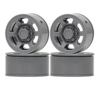 Jantes Roues Rc Pour Axial Pour Tamiya Pour MST Pour Jimny AXI90069 D90 TF2 Pour LC80 1/10 Lot De 4 Jantes Et Moyeux En Plastique Avec Système Beadlock Pièces De Voiture RC Sur Chenilles(Gray)