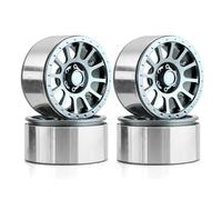 Jantes Roues Rc Pour Axial Pour Traxxas Pour Wraith Pour TRX4 Pour Capra Pour SCX10 RR10 1/8 1/10 Lot De 4 Moyeux De Jantes En Métal De 2,6 Pouces Voiture Sur Chenilles(Gray)