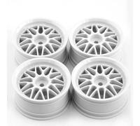 Jantes Roues Rc Pour Tamiya Pour Kyosho XV02 Pour HSP Pour HPI Pour Sakura Pour Traxxas Pour RedCat 1/10 4PCS 52mm RC Drift Wheel Rims Moyeux On-Road Pour Racing Pièces De Rechange(White)