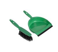 Jantex Ensemble pelle à poussière souple et brosse - vert