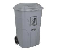 Jantex Poubelle à roulettes avec pédale Gris 120 l