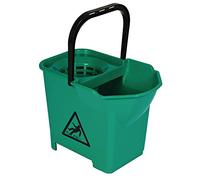 Jantex, seau de lavage avec code couleur vert de 14 l avec poignée pour nettoyage de sol