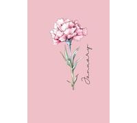 January Birth Flower Notebook | Carnation Birth Flower Journal | January Birth Month Composition Book | January Birthday Flower Gift
