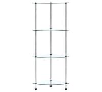 {January Sale}Bibliothèque Industrielle etagère de rangement meuble Chambre Bureau 4 niveaux Transparent 30x30x100cm Verre trem