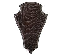 JANUEL - Écusson Chêne Crâne Massacre Chevreuil - Hauteur 23cm x Largeur 15cm - Foncé