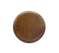 Januel - Ecusson pour Trophée de Chasse - Ecusson pour Dents de Sanglier- Trophée Défenses et Grès de Sanglier - Bois de Chêne - Finition Chêne Doré - Diamètre 15cm Marron Petit