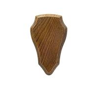 Januel - Ecusson pour Trophée de Chasse - Ecusson pour Massacre de Chevreuil- Trophée Crane de Chevreuil - Bois de Chêne - Finition Chêne Doré - Hauteur 20cm - Largeur 12cm