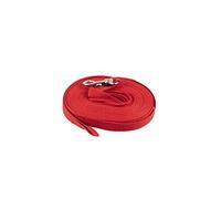 JANUEL - Laisse Longe de Recherche Chien Sangle Polyester - Longueur 10m x Largeur 25mm - Rouge