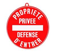 Januel - Panneau Propriété Privée Défense d'Entrer - Panneau Signalétique - 28cm - Rouge Imprimé Blanc - PVC Rigide 5mm - Résistant aux UV Taille unique