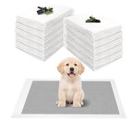 JANUIXCO 100 Pièces Alaise pour Chien, 33 × 45 cm Aleses Jetables pour Chien avec du Charbon, Super Absorbants -Apprentissage de la Propreté