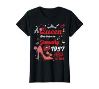 Janvier 1957 Anniversaire This Queen Was Born in Janvier 1957 T-Shirt
