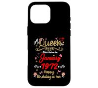 Janvier 1972 Anniversaire A Queen Was Born in 1972 Janvier Coque pour iPhone 16 Pro Max