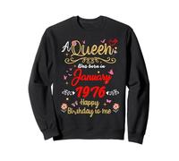 Janvier 1976 Anniversaire A Queen Was Born in 1976 Janvier Sweatshirt
