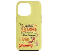 Janvier 1988 Anniversaire This Queen Was Born in Janvier 1988 Coque pour iPhone 13 Pro