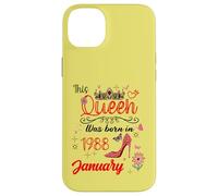 Janvier 1988 Anniversaire This Queen Was Born in Janvier 1988 Coque pour iPhone 14 Plus