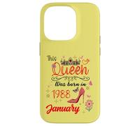 Janvier 1988 Anniversaire This Queen Was Born in Janvier 1988 Coque pour iPhone 14 Pro