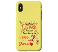 Janvier 1988 Anniversaire This Queen Was Born in Janvier 1988 Coque pour iPhone X/XS
