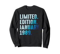 Janvier 1989 Année 1989 Anniversaire 1989 Édition limitée Sweatshirt