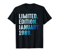 Janvier 1989 Année 1989 Anniversaire 1989 Édition limitée T-Shirt