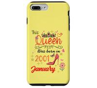 Janvier 2001 Anniversaire This Queen Was Born in Janvier 2001 Coque pour iPhone 7 Plus/8 Plus