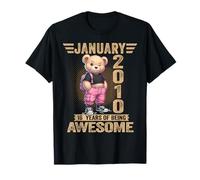 Janvier 2010 16ème Anniversaire 16 Ans Ours en Peluche Being Awesome T-Shirt