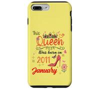 Janvier 2011 Anniversaire This Queen Was Born in Janvier 2011 Coque pour iPhone 7 Plus/8 Plus