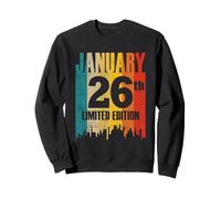 Janvier 26 Édition Limitée Retro Vintage Anniversaire Sweatshirt