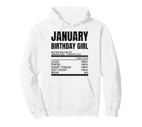 Janvier Birthday Girl Funny Girls Nutrition Facts Cute Girls Sweat à Capuche