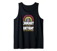 Janvier, C'est Mon Anniversaire, Oui, Tout Le Mois, Boho Rainbow Débardeur