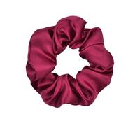 JANXELNOVA 1PCS Ensemble de chouchous en satin - Attaches de queue de cheval élastiques douces for femmes, bandes de cheveux élégantes de couleur unie, accessoires de cheveux de luxe abordables(Wine)