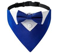 JANXELNOVA Sucado - collier avec nœud papillon for chien, Bandana de smoking réglable, tenue formelle for chiot, Triangle, for mariage, anniversaire, déguisement Cosplay bandana pour chien