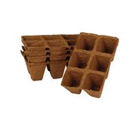 JANY-Godets en plaque biodégradables coloris marron x 30 - 6 x 6 cm