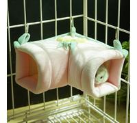 JanYoo Tunnel de jeu pour cochon d'Inde - Rose - Taille L