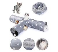 JanYoo Tunnel pour chat - Labyrinthe - Tunnel pour lapin - 3 voies - Jouet