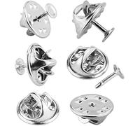 JANYUN - 120 paires d'épingles à griffes papillon avec goupilles de rechange de 8 mm de long et 10 mm de large pour l'artisanat (10 mm, argenté)