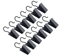 JANYUN 30 Pcs Pince Rideaux, Pince à Rideau avec Crochet en Métal Noir pour Accrocher Rideaux, Rideaux de Douche, Peintures, Photos, Décorations
