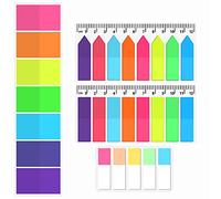 JANYUN Lot de 560 marqueurs de page adhésifs colorés pour marque-pages, notes adhésives translucides pour l'école, le bureau