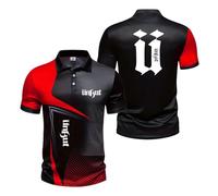 JANZBZSU Polos Graphiques 3D pour Hommes pour U.n.k.u.t T-Shirt Patchwork À Manches Courtes Et À Boutons À Séchage Rapide T-Shirt D'entraînement Doux T-Shirt-HongS||3XL