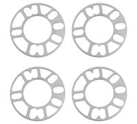 JANZU 4 PièCes Entretoises de Roue en Aluminium Cales Plaque Entretoises de Roue Automatique 5Mm Goujon pour 4X100 4X114.3 5X100 5X108 5X114.3 5X120