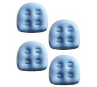 JANZU 4 Pièces Spa et Booster pour Bain à Remous, Coussin Gonflable de Siège de Baignoire de Piscine, Coussin de Dossier Imperméable Bleu pour Spa, Tapis de Massage Doux pour Spa